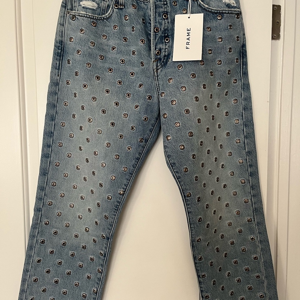 Studded Frame Boyfriend Jean